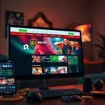 Exciting online betting experience on ev88win.live showcasing vibrant gaming graphics and modern home setup.