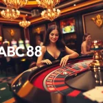 Experience high-stakes excitement at ABC 8's luxury casino setting filled with roulette and slot machines.