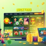 Exciting online gambling scene at LUCKY88 showcasing games, vibrant colors, and players engaged in fun betting.