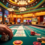 Tài xỉu md5 game table featuring elegant dice and colorful betting slips.