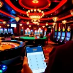 Accessing 58win com đăng nhập at a luxurious casino environment with vibrant games and rich colors.