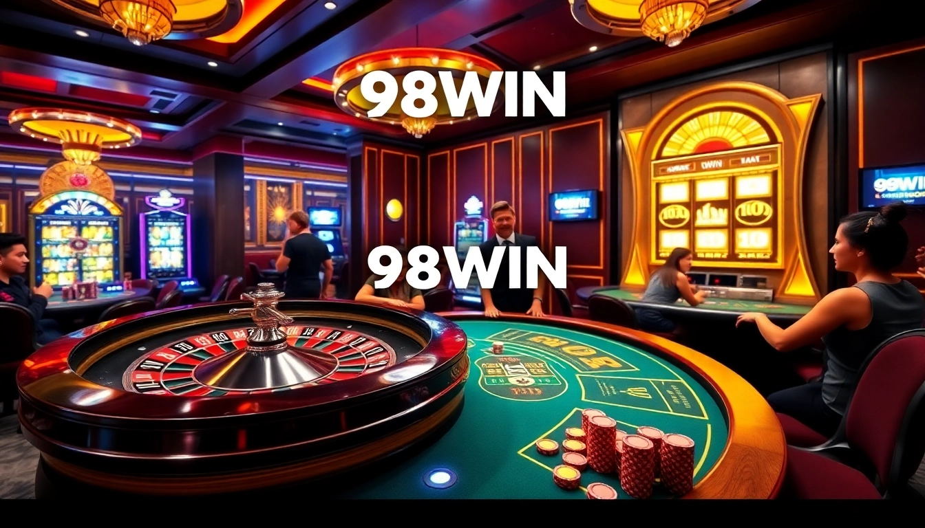 Experience the excitement of gambling at 98WIN casino with vibrant tables and dynamic gameplay.