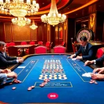 Experience the excitement of GO 88 at a vibrant casino with players and a roulette wheel.