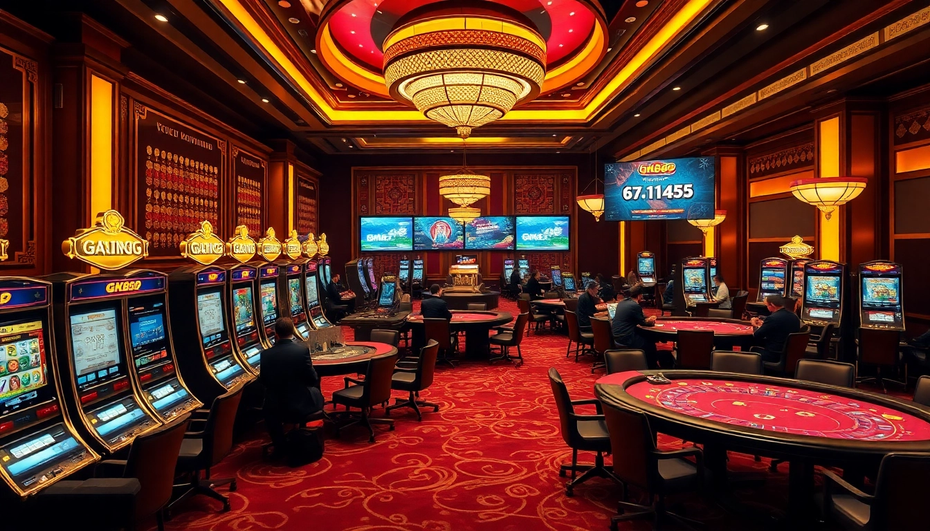 Experience the thrill of gambling with gk88 at a luxurious casino. Enjoy vibrant gaming tables and exciting slot machines.