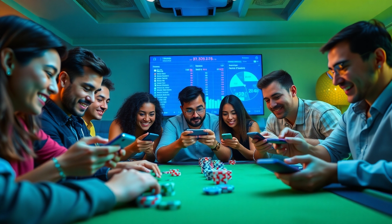 Players enjoying an immersive gaming experience at vvvwin88.live featuring vibrant casino elements.