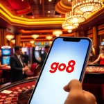Go8 đăng nhập as players engage in high-stakes games at an elegant casino.