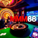 Experience the excitement of MM88 with vibrant casino tables and engaging slot machines.