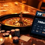 Experience thrilling gameplay at 789bet with vibrant chips and cards in an elegant casino setting.