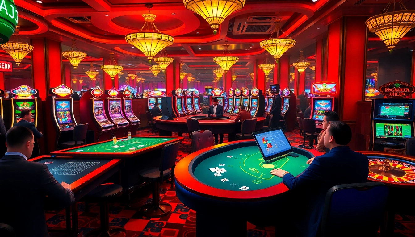 C54.gb.net's exhilarating online casino experience with vibrant gaming action and luxury setup.