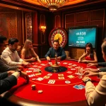 Players experiencing thrilling poker action at an elite table with ok8386 branding.