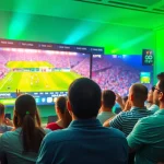 Engaged fans on Trang chủ CakhiaTV watch live football matches on a modern interface.
