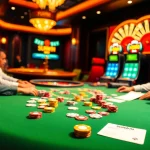 Players enjoying high-stakes poker at SUNWIN, surrounded by vibrant casino elements.