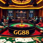 Excited players experiencing the luxury of GG88's vibrant casino atmosphere.