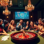 Experience the excitement of Luckywin with players enjoying a thrilling casino game scene.