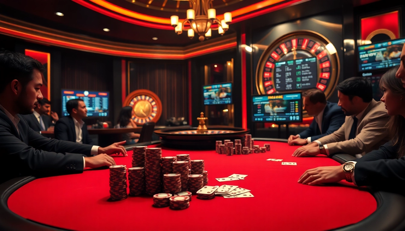 Experience thrilling poker action at xx88.bot in a luxurious casino setting.