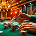 DA88 poker scene featuring high-stakes players, vibrant chips, and a spinning roulette wheel.