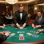 Players strategizing at a blackjack table in 99wincasino during an exciting game night