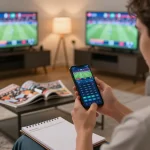 Placing real-time bets on the uu88 app in a cozy sports betting setup