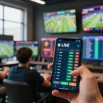 Betting excitement on a smartphone showing live odds at 8kbetbh's online platform