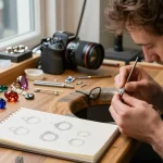 Creating a bespoke engagement ring in London with colorful gemstones and precious metals