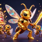 Engage in thrilling gaming experiences at 88M with a vibrant adventure involving slot machines and animated characters.