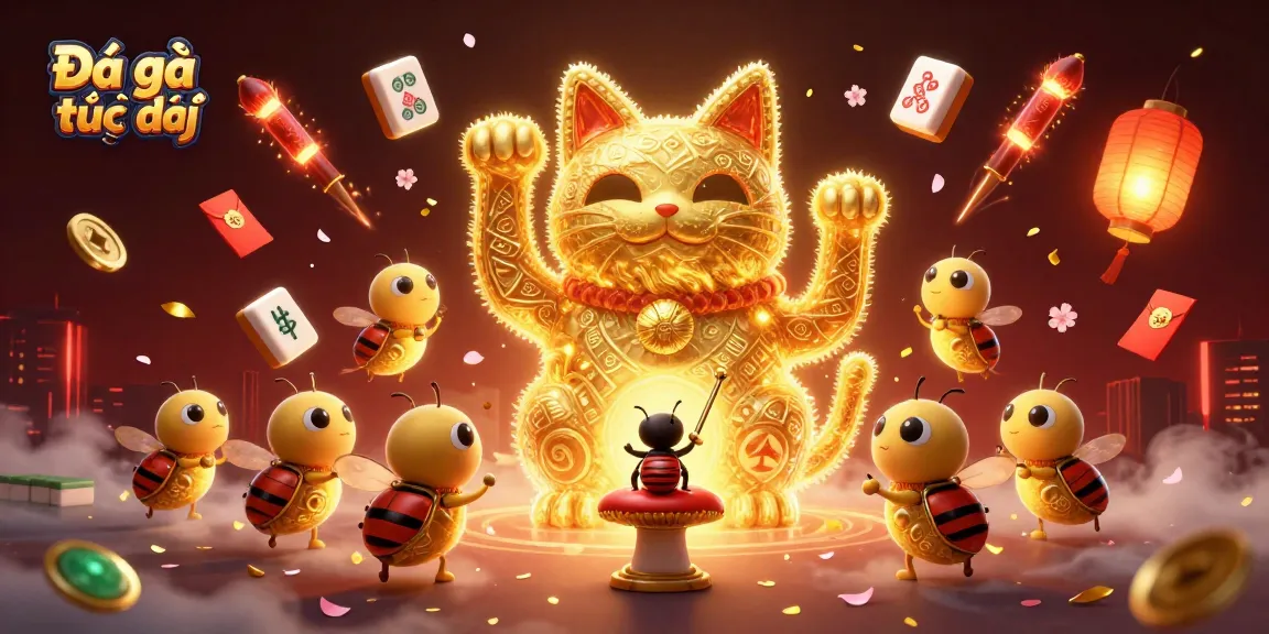 Experience Đá gà trực tiếp with vibrant visuals and gambling elements in this promotional illustration.