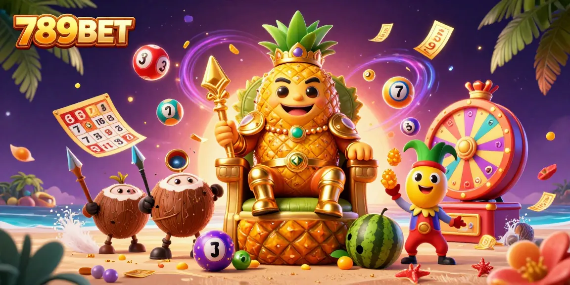 Experience thrilling gameplay at 789BET with a vibrant casino scene featuring fun characters and exciting elements.