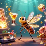 Experience the excitement of sunwin with a lively casino-themed illustration showcasing games, characters, and vibrant action.