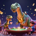 Engage with the vibrant scene featuring slot depo 5000, showcasing colorful reels, creative characters, and dynamic gaming elements.