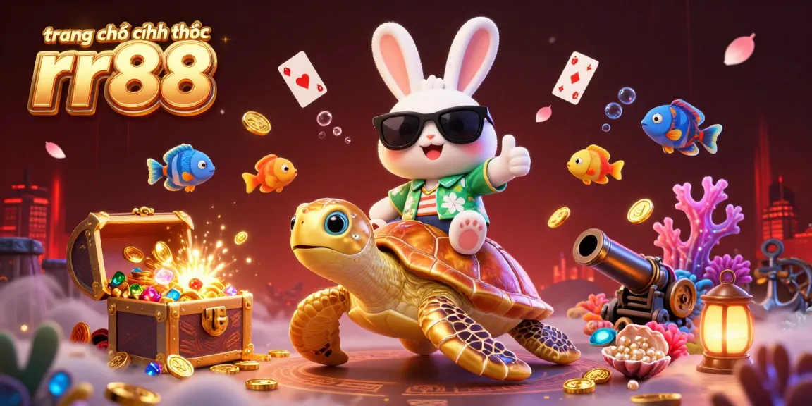 Experience the excitement on trang chủ chính thức rr88 with vibrant gaming elements in an immersive 3D illustration.
